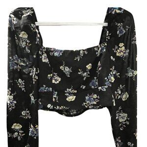 H&M Puff Sleeved Crop Top